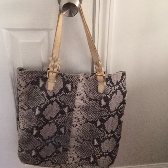 Cynthia Rowley snakeskin Tote - Picture 3 of 5